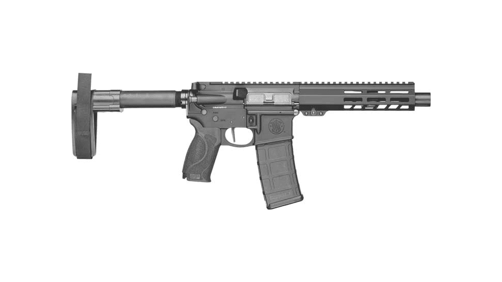 Smith &amp; Wesson M&amp;P15 Semi Auto Pistol with Brace, 223 Rem/5.56 Nato, 7.5 in Barrel