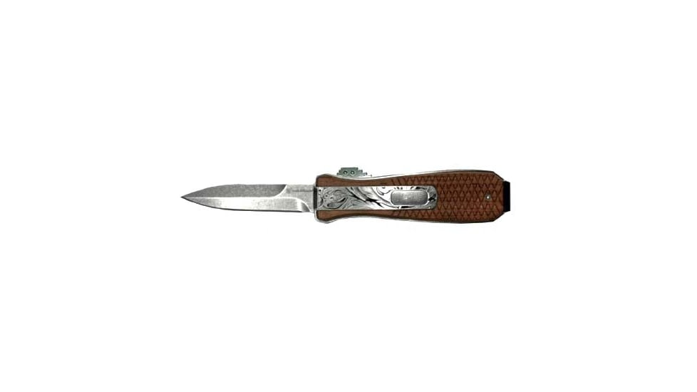 Smith &amp; Wesson S&amp;w Knife Unwavered Otf 3 Spear Point Satin/wood