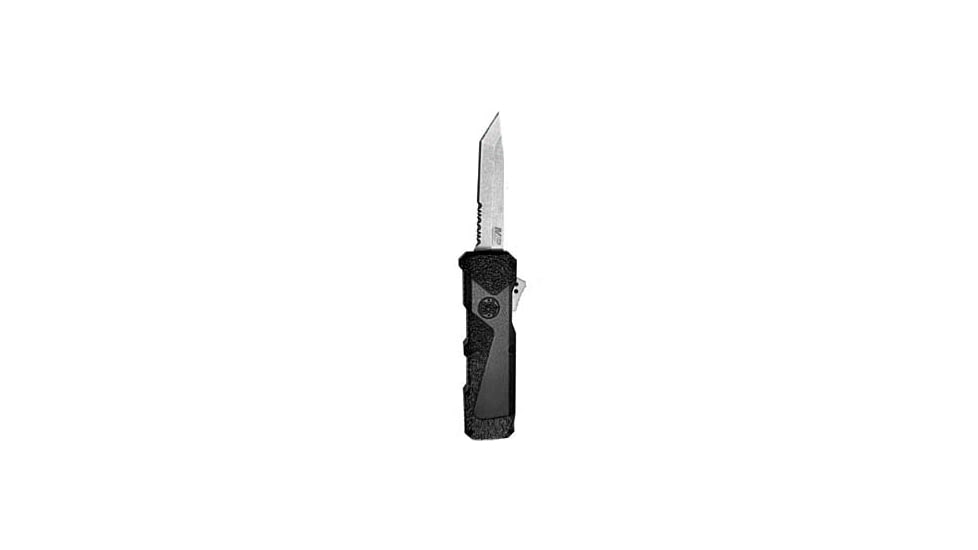 Smith &amp; Wesson M&amp;P2.0 H.R.T. OTF Automatic Folding Knife, 3in, Stainless Steel, Tanto, Black Handle, Black, 1223611