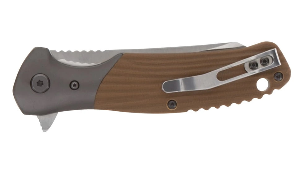 Smith &amp; Wesson Stave Folding Knife, 3.25in, 8Cr13MoV Stainless Steel Blade, 4.4in, Micarta Handle, 1122569