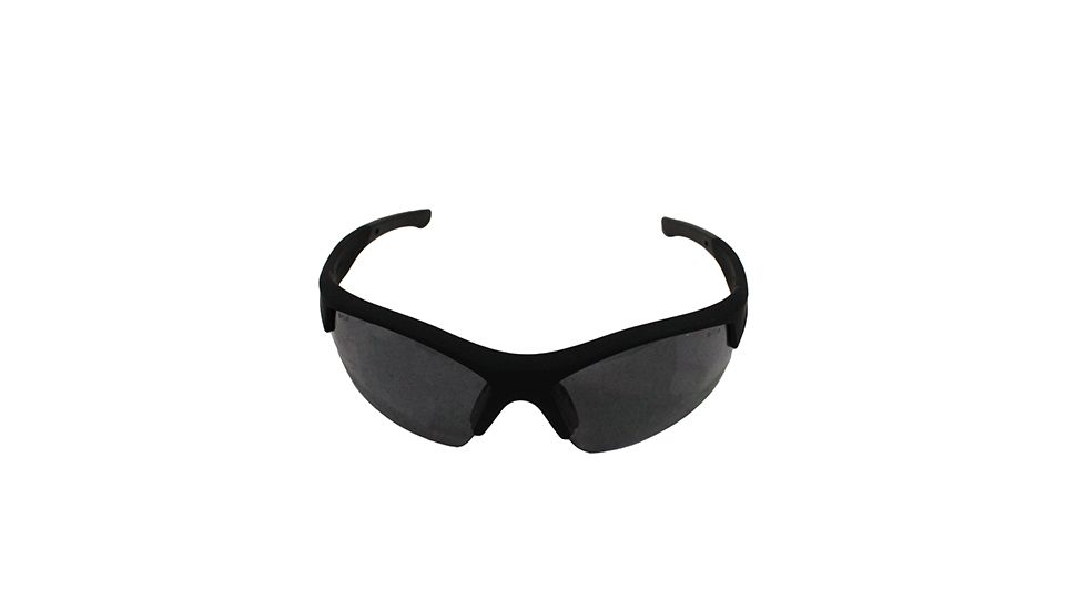 Smith &amp; Wesson Super Cobra Shooting Glasses, Black Rubberized/Smoke, 110169