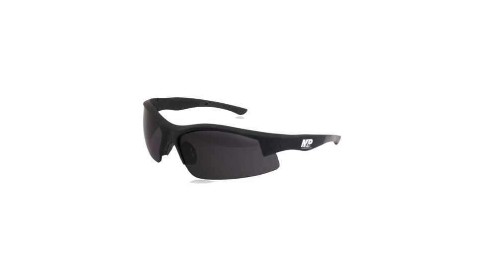 Smith &amp; Wesson Super Cobra Shooting Glasses, Black Rubberized/Smoke, 110169