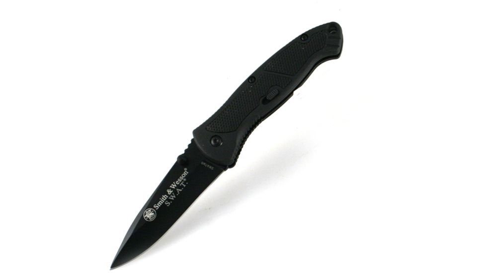 Smith &amp; Wesson SWAT Magic, Medium, Black Handle, Black Blade, Plain SWATMB