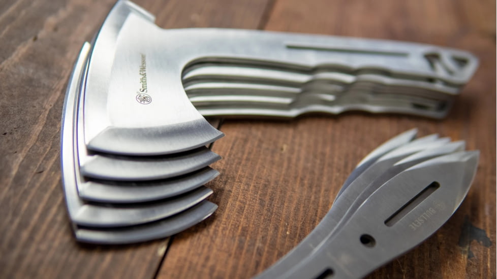 Smith &amp; Wesson Throwing Axe and Knife Combo Set, 6 Piece, 1122228