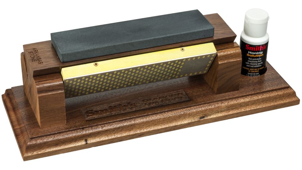 Smiths 6in Diamond Tri-Hone, w/ Black Arkansas Stone, 50609