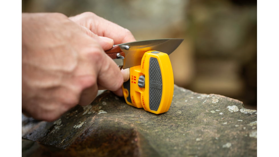 Smiths 2-Step Diamond Adjustable Knife Sharpener, Orange/Gray, SP-50917