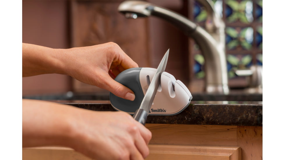 Smiths Diamond Edge Grip MAX Sharpener, Gray/White, SP-51003