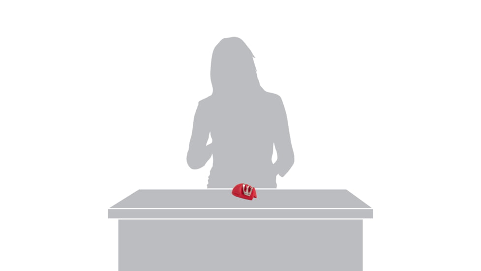 Smiths Edge Grip 2-Stage Knife Sharpener, Red, SP-50883