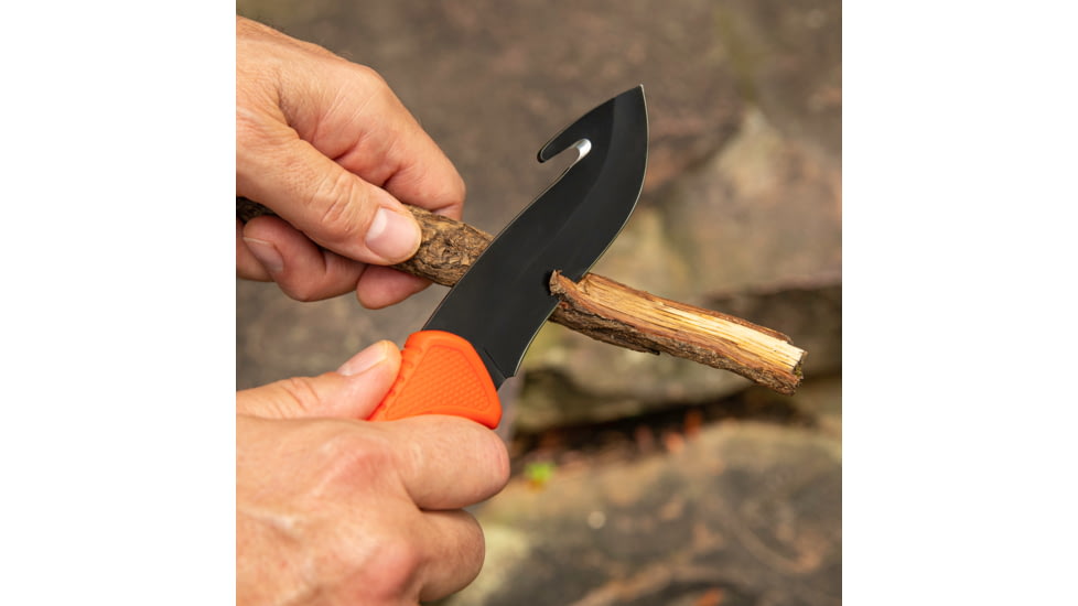 Smiths Edgesport Fixed Blade Gut Hook Combo Knife, 4 in, Blaze Orange, SP-51235