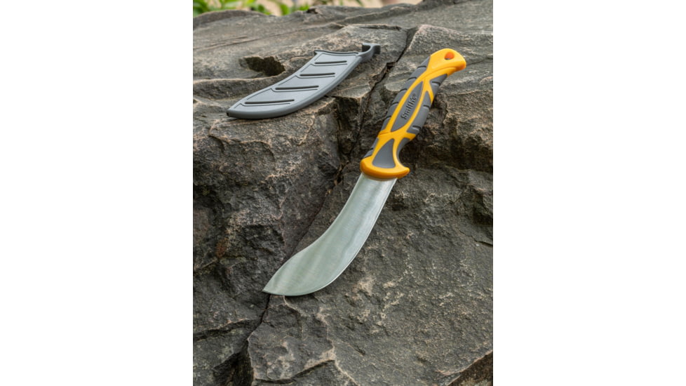 Smiths EdgeSport Skinning Knife, 6in, 400 Stainless Steel, Corrosion-Resistant, Skinner Blade, TPE Handle, Orange/Gray, SP-51060