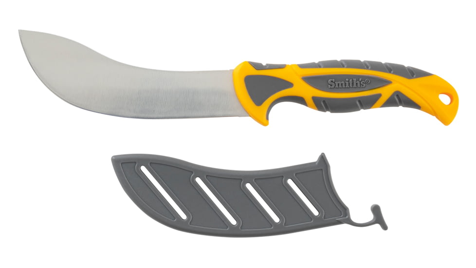Smiths EdgeSport Skinning Knife, 6in, 400 Stainless Steel, Corrosion-Resistant, Skinner Blade, TPE Handle, Orange/Gray, SP-51060