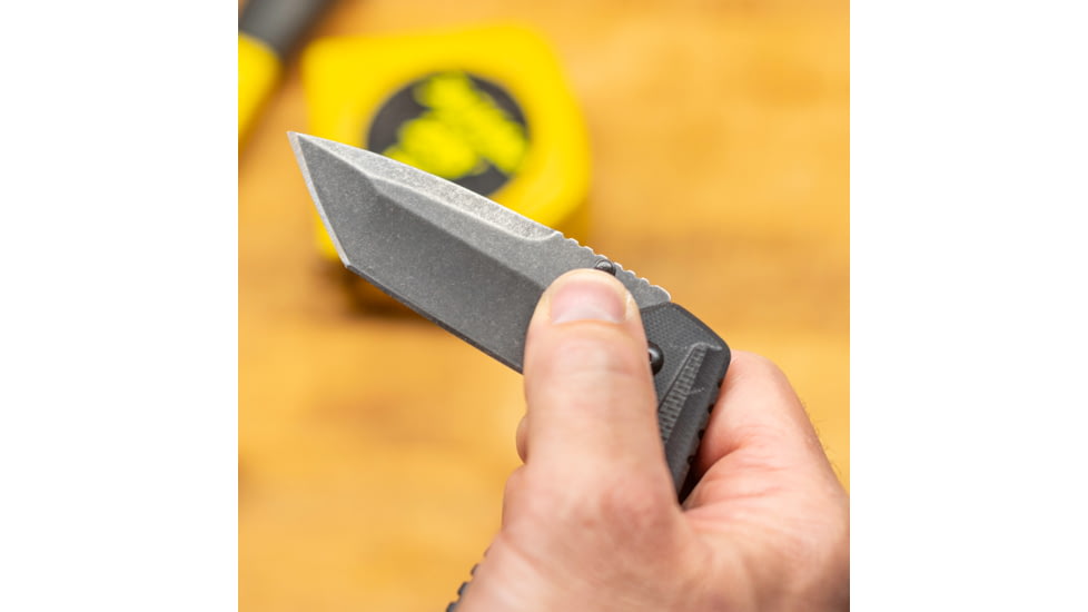 Smiths Edgework-Site American Tanto Folding Knife, 3 in, Frame Lock, Black, SP-51242