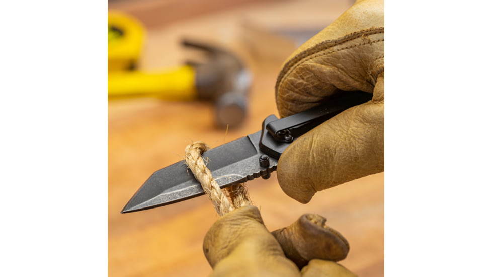 Smiths Edgework-Site American Tanto Folding Knife, 3 in, Frame Lock, Black, SP-51242