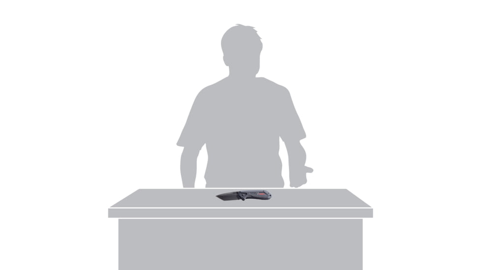 Smiths Edgework-Site American Tanto Folding Knife, 3 in, Frame Lock, Black, SP-51242