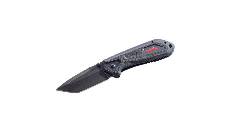 Smiths Edgework-Site American Tanto Folding Knife, 3 in, Frame Lock, Black, SP-51242