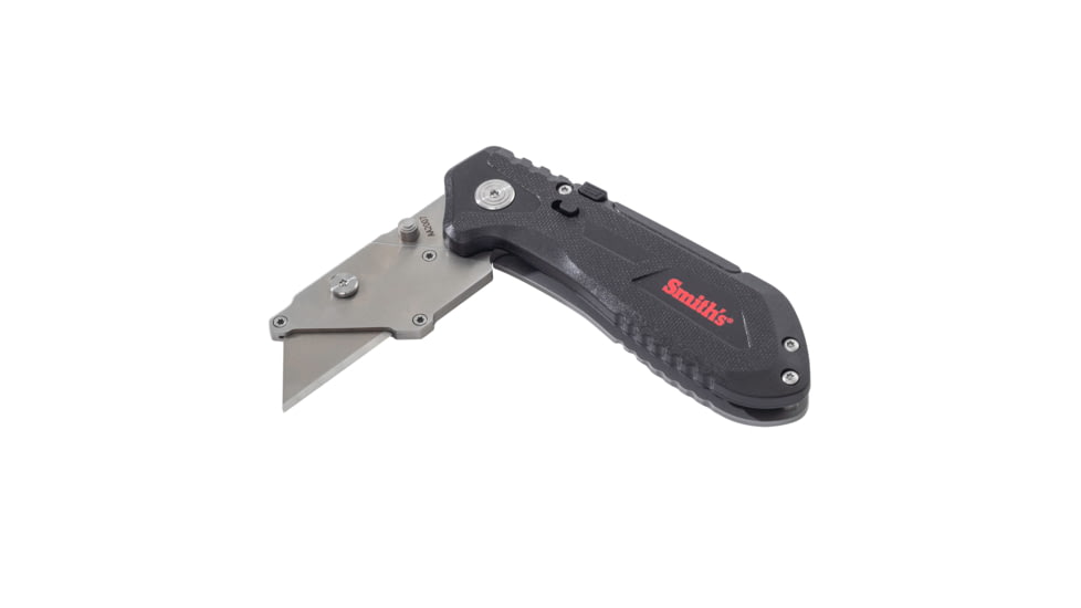 Smiths Edgework-Site Utility Folding Razor Knife, 2.5 in, Frame Lock, Black, 51244