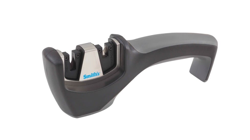 Smiths Gourmet Pull-Thru Sharpener, Carbide &amp; Ceramic Black, Black/Gray, SP-50032
