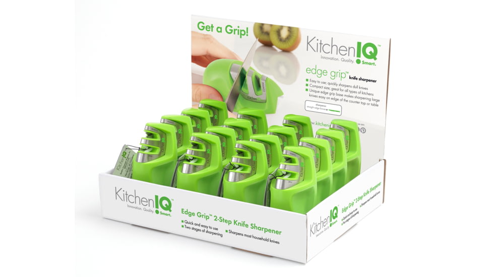 Smiths Green Edge Grip Display 2-stage Knife Sharpener - 16 Pcs, Green, SP-50390