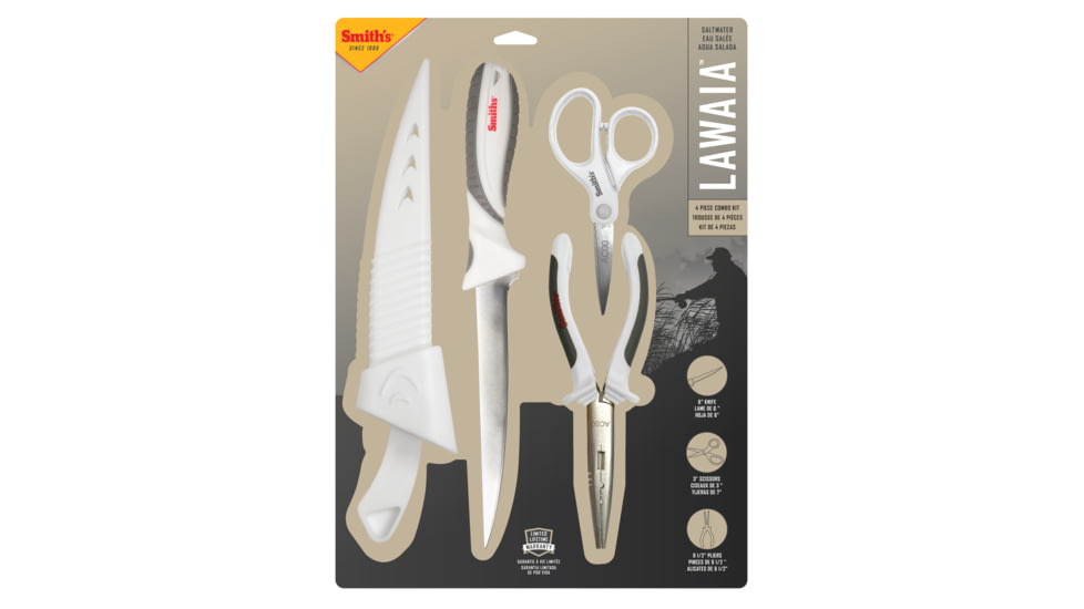 Smiths Lawaia Fishing Tool Combo Kit, 4 Pieces, White, SP-51237