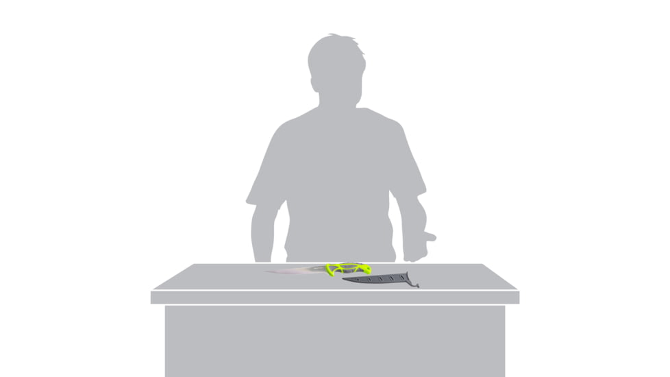 Smiths Mr. Crappie 7 in Slab-Sticker Fillet Knife, Steel, Green, SP-51209