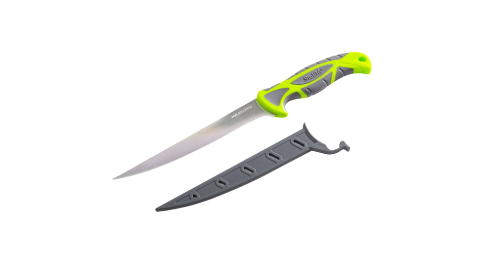 Smiths Mr. Crappie 7 in Slab-Sticker Fillet Knife, Steel, Green, SP-51209