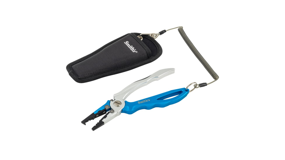 Smiths Regalriver Fishing Pliers w/Sharpener, Blue, SP-50966