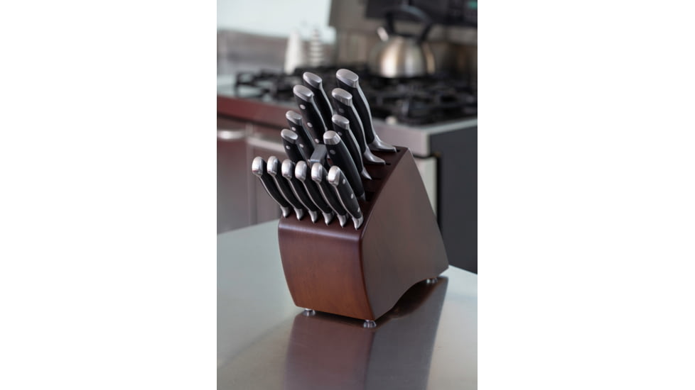 Smiths Saber Knife Set w/ Sharpener - 16 Pcs, Black, SP-50978