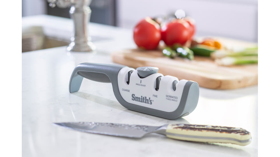 Smiths Select Angle Adjust Manual Sharpener, Gray/White, SP-51109