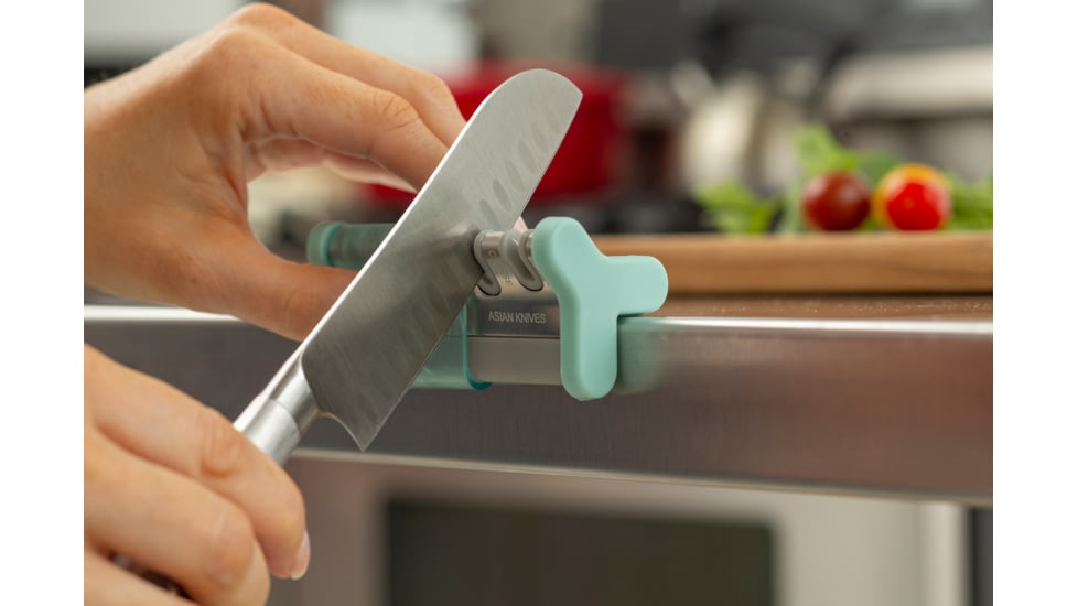 Smiths Slide Sharp Edge Grip 4-Slot Sharpener, Turquoise, SP-51137