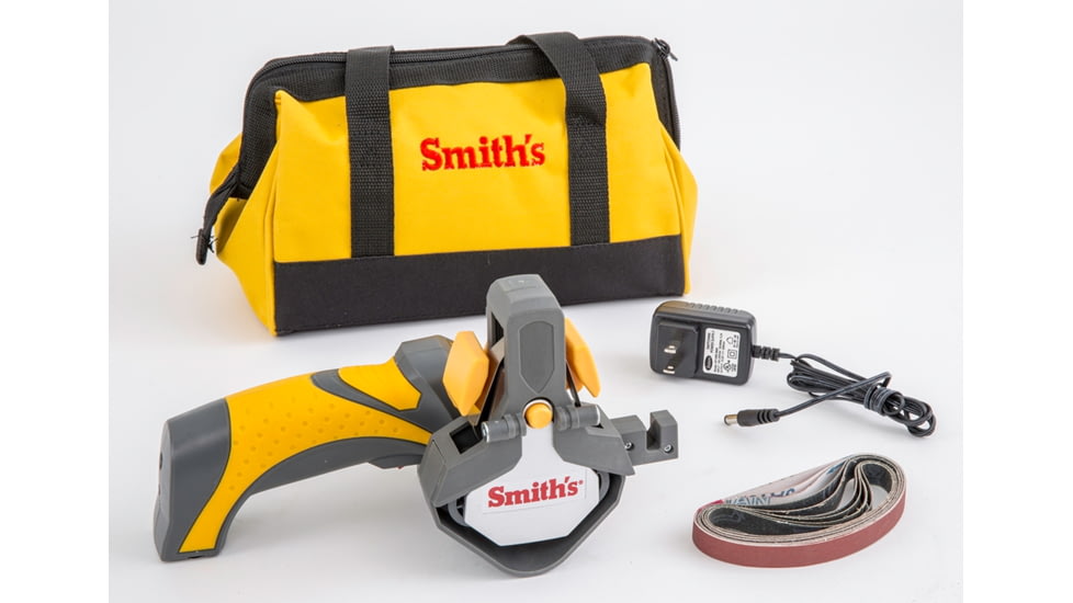 Smiths Cordless Knife/Tool Sharpener, Coarse Ceramic, Fine, Gray/Yellow, Medium, 50969
