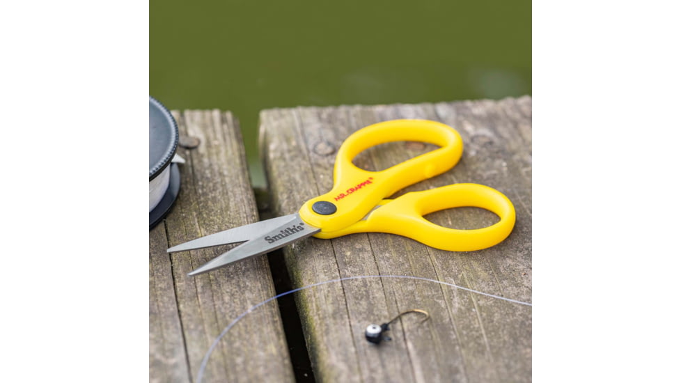 Smiths Mr Crappie Fishing Combo Fixed Blade Knife Set, 6in, 400 Series Stainless Steel Blade, Plain Edge, Fillet Blade, TPE, Yellow/Gray Handle, SP-51232