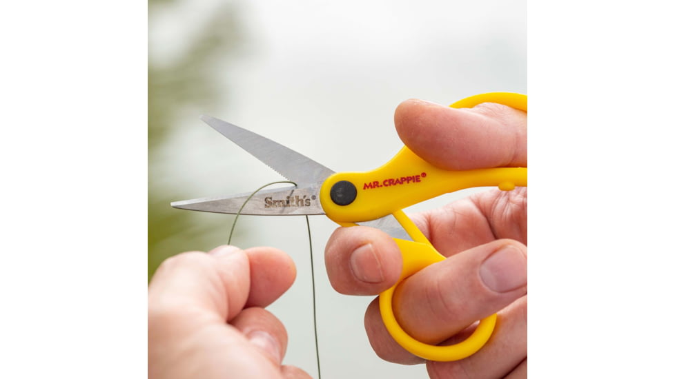 Smiths Mr Crappie Fishing Combo Fixed Blade Knife Set, 6in, 400 Series Stainless Steel Blade, Plain Edge, Fillet Blade, TPE, Yellow/Gray Handle, SP-51232