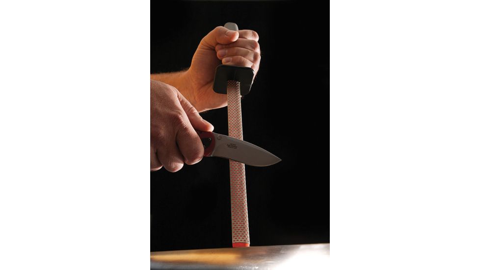 Smiths 10in. Diamond Oval Sharpening Steel, Gray/Black/Orange SP-3001