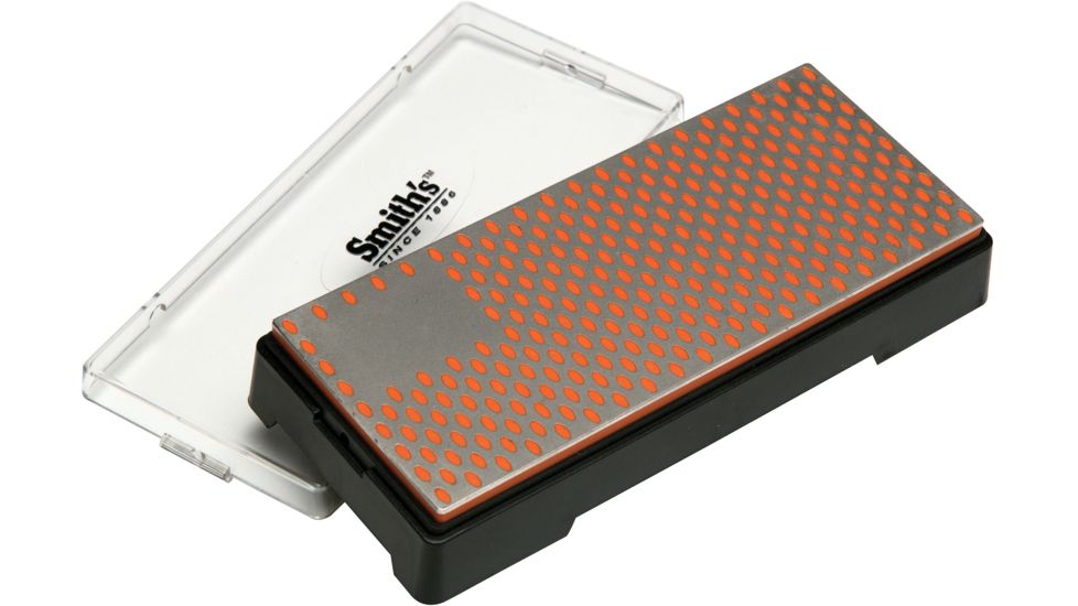 Smiths 6in. X 2.5in. Diamond Bench Stone, Fine, Black/Metallic/Orange SP-DBSF