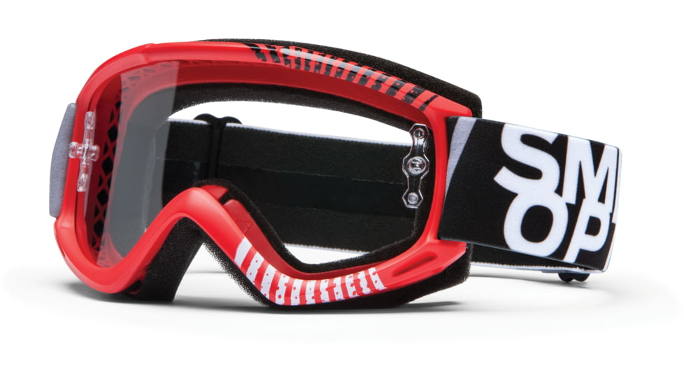 Smith Optics Fuel v.1 MX Goggles - Red Daze Frame w/ Clear Anti Fog Lens FV1CFDZ13