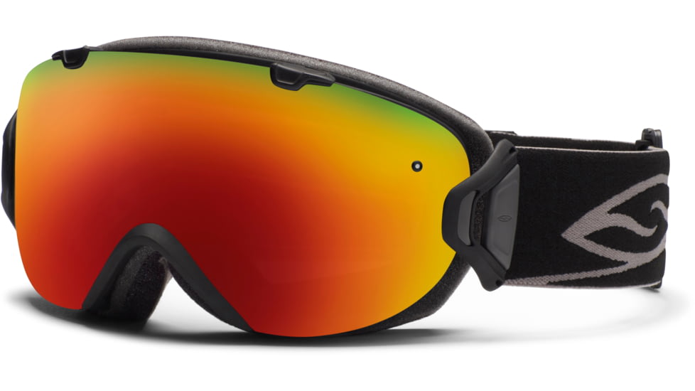 Smith Optics I/OS Snow Goggles - Black Frame w/ Red Sol X and Blue Sensor Lens IS7DXBK12