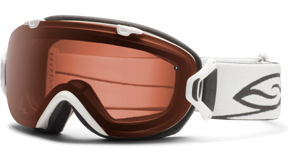 Smith Optics I/OS Snow Goggles - White Frame w/ Polarized Rose Copper and Blue Sensor Lens IS7EPWT12