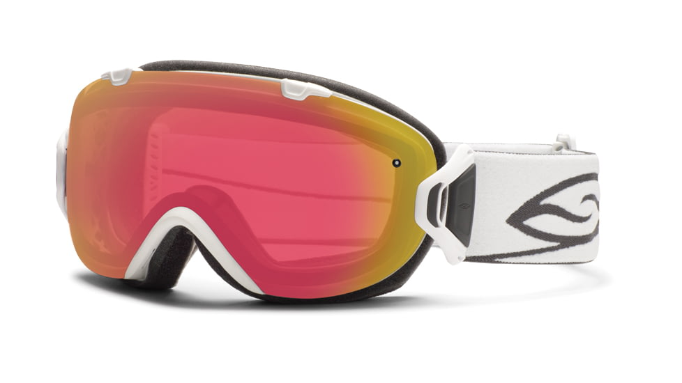 Smith Optics I/OS Snow Goggles - White Frame w/ Red Sensor and Platinum Lens IS7RZWT12