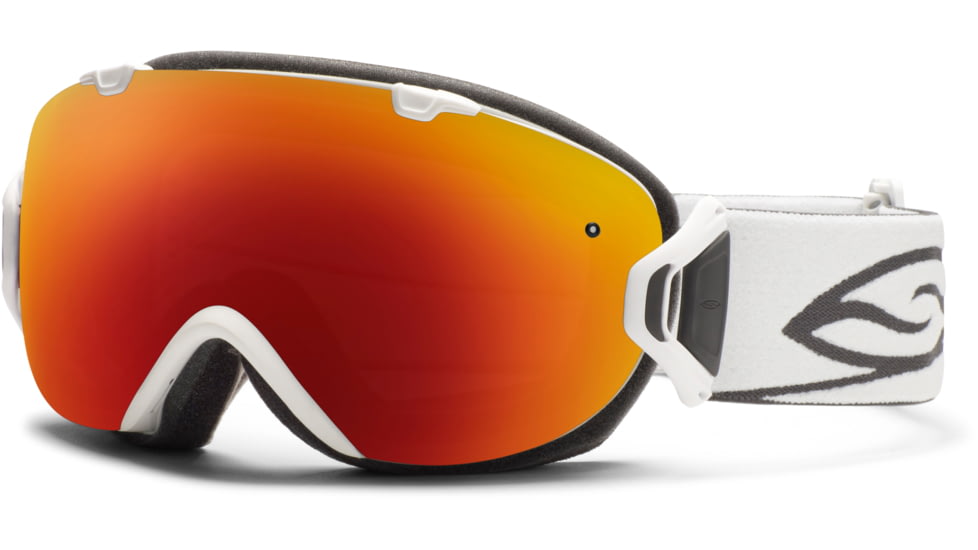 Smith Optics I/OS Snow Goggles - White Frame w/ Red Sol X and Blue Sensor Lens IS7DXWT12
