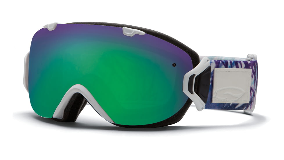 Smith Optics I/OS Snow Goggles - White Tide Frame w/ Green Sol X and Red Sensor Lens IS7NXWE13
