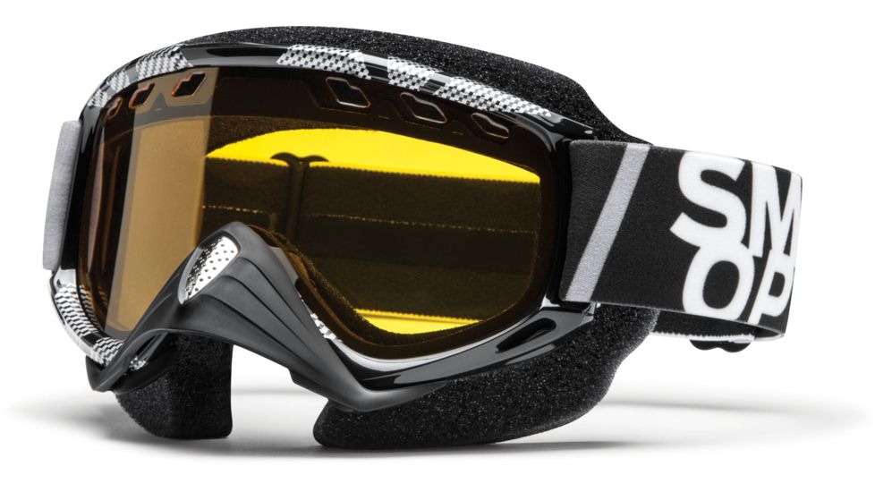 Smith Optics Snow Fuel v.1 Max MX Goggles - Black/Silver Static Frame w/ Yellow Dual Airflow Anti-Fog Lens FVM3AKSSM12