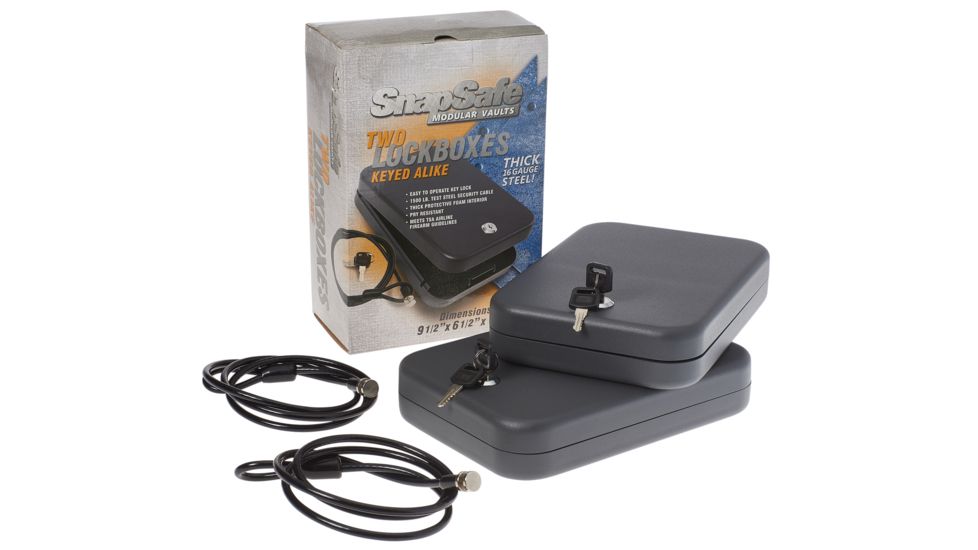 Snapsafe, A Hornady Company Key Lock Box , 2 Units Keyed Alike, Large 75201