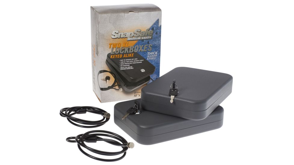Snapsafe, A Hornady Company Lock Box , 2 Units Keyed Alike, XL 75211