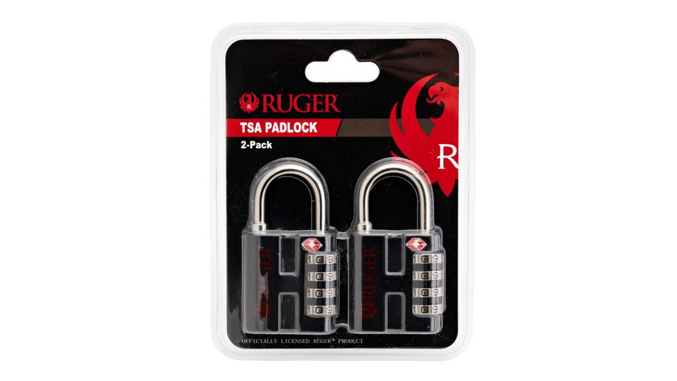 Snapsafe, A Hornady Company Ruger TSA Padlock, 2pk, Black 76020R