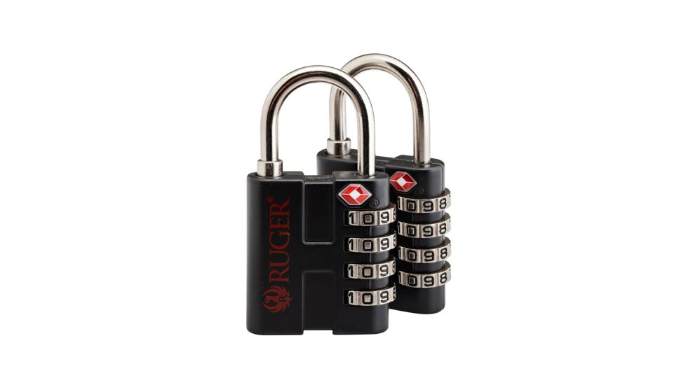 Snapsafe, A Hornady Company Ruger TSA Padlock, 2pk, Black 76020R