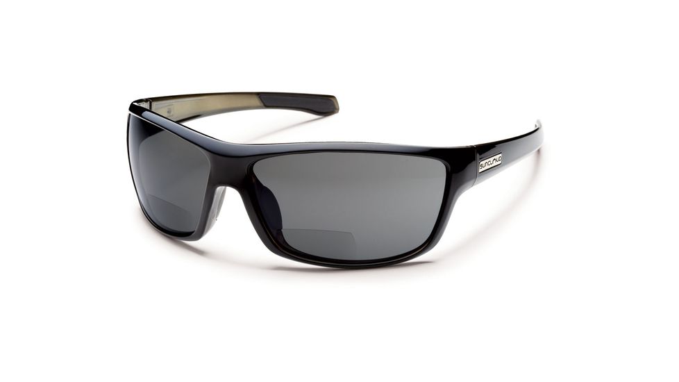 Suncloud Polarized Optics Conductor +2.50 Sunglasses - Black Backpaint Frame and Gray Polarized Polycarbonate Lens S-CDPPGYBK250
