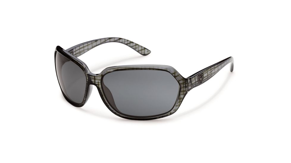 Suncloud Polarized Optics Empress Sunglasses - Black Grid Frame and Gray Polarized Polycarbonate Lens S-EMPPGYBK