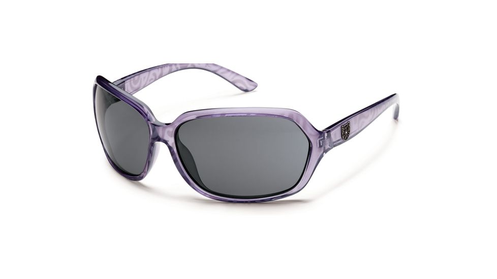 Suncloud Polarized Optics Empress Sunglasses - Lavender Print Frame and Gray Polarized Polycarbonate Lens S-EMPPGYLV