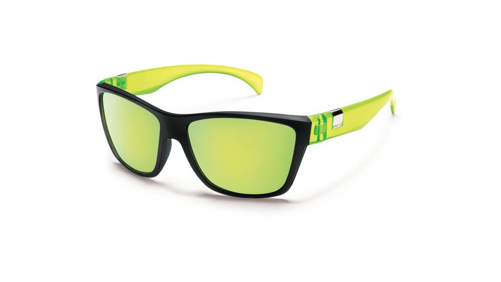 Suncloud Polarized Optics Speedtrap Sunglasses - Matte Black Yellow Frame and Yellow Mirror Polarized Polycarbonate Lens S-SPPPYLMBY