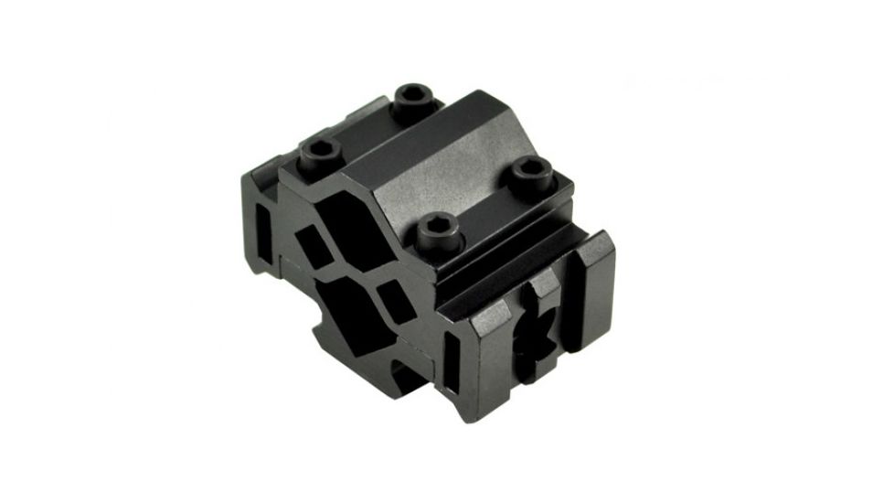 Sniper 2 Slot Riser Barrel Mount w/ Laser / Flashlight Mount, Black, Clamping Range: Diameter .51 in - .78 in MBR02